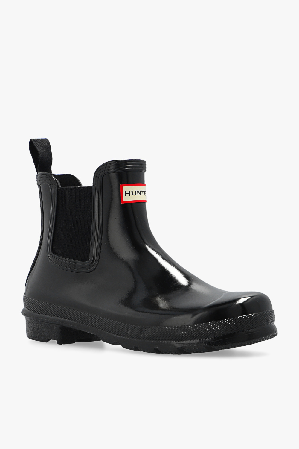 Hunter original refined black gloss chelsea wellington on sale boots